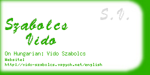 szabolcs vido business card